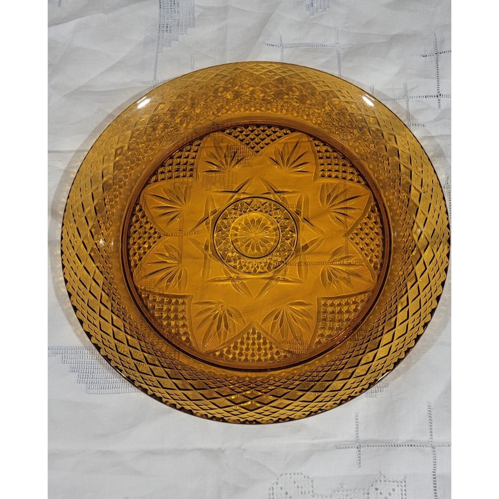 RARE Luminarc Amber Plate